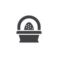 Easter egg basket vector icon Royalty Free Stock Photo