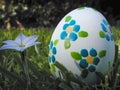 Easter Egg with Blue Flowers
