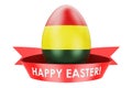 Easter egg with Bolivian flag. Happy Easter in Bolivia concept, 3D rendering