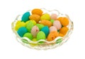 Easter egg bubble gum in a small bowl Royalty Free Stock Photo