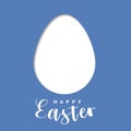 Easter egg card/template in a blue design