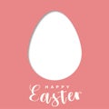 Easter egg card/template in a red design