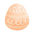 Easter egg icon outline isolated on white background