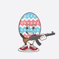 Easter Egg cartoon mascot character performed as an Elf on the stage Royalty Free Stock Photo