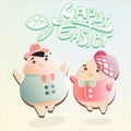 Easter egg characters Royalty Free Stock Photo