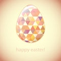 Easter egg of color hexagons and triangles Royalty Free Stock Photo