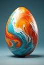 Easter egg in colorful creative coloring Royalty Free Stock Photo