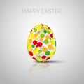 Easter egg, colorful dot pattern Royalty Free Stock Photo