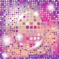 Easter egg crystall pink glass spring concept Royalty Free Stock Photo