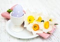 Easter egg in a cup Royalty Free Stock Photo