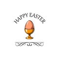 Easter Egg cup. Egg holder. Happy Easter. Vector illustration. Royalty Free Stock Photo