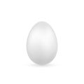 Easter egg 3D icon. Silver color egg, isolated white background. Pastel realistic design, decoration for Happy Easter