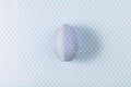 Easter egg decorated with blue paper napkin. Royalty Free Stock Photo