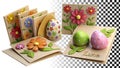 Easter egg decorations festive spring holiday ornaments and table decor png transparent image Generative AI Royalty Free Stock Photo