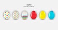 Easter Egg Design Element Collection Set on Light Background. Vector Illustration EPS10 Royalty Free Stock Photo