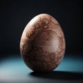 easter egg designed map of earth generative AI Royalty Free Stock Photo