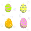 Easter egg with different texture