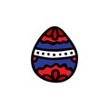 Easter egg doodle icon, vector illustration Royalty Free Stock Photo