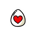 Easter egg doodle icon, vector illustration Royalty Free Stock Photo