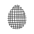 Easter egg doodle illustration isolated on white background Royalty Free Stock Photo