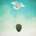 Easter Egg and Dove Royalty Free Stock Photo