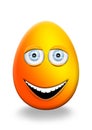 Easter Egg With Eyes and Mouth Feeling Happy and Cheerfull 3D Il