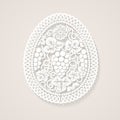 Easter egg with floral decoration Royalty Free Stock Photo