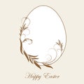 Easter egg with floral elements Royalty Free Stock Photo