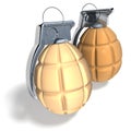 Easter egg hand grenades Royalty Free Stock Photo