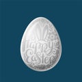 Easter egg with Happy Easter hand drawn lettering Royalty Free Stock Photo