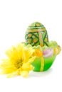 Easter egg in holder Royalty Free Stock Photo