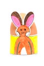 Easter egg holder made by children Royalty Free Stock Photo