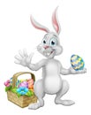 Easter Egg Hunt Bunny Rabbit Cartoon Royalty Free Stock Photo