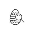 Easter egg hunt line icon