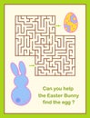 Easter Egg hunt maze or labyrinth game for children Royalty Free Stock Photo