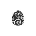 Easter egg icon black isolated Royalty Free Stock Photo