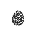 Easter egg icon black isolated Royalty Free Stock Photo