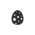 Easter egg icon black isolated Royalty Free Stock Photo