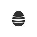 Easter egg icon black isolated Royalty Free Stock Photo