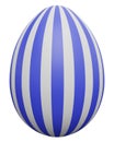Easter egg icon. 3d rendering. Royalty Free Stock Photo