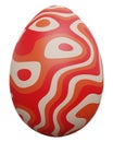Easter egg icon. 3d rendering. Royalty Free Stock Photo