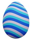Easter egg icon. 3d rendering. Royalty Free Stock Photo