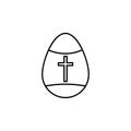 Easter egg icon. Element of Easter holiday for mobile concept and web apps. Thin line icon for website design and development, app Royalty Free Stock Photo