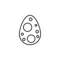 Easter egg icon. Element of Easter holiday for mobile concept and web apps. Thin line icon for website design and development, app Royalty Free Stock Photo