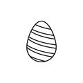 Easter egg icon. Element of Easter holiday for mobile concept and web apps. Thin line icon for website design and development, app Royalty Free Stock Photo