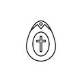 Easter egg icon. Element of Easter holiday for mobile concept and web apps. Thin line icon for website design and development, app Royalty Free Stock Photo