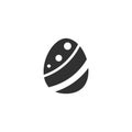 Easter egg icon black isolated Royalty Free Stock Photo