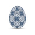 Easter egg with a knitted Scandinavian pattern