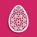 Easter egg with lace ornament Royalty Free Stock Photo