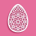 Easter egg with lace pattern Royalty Free Stock Photo